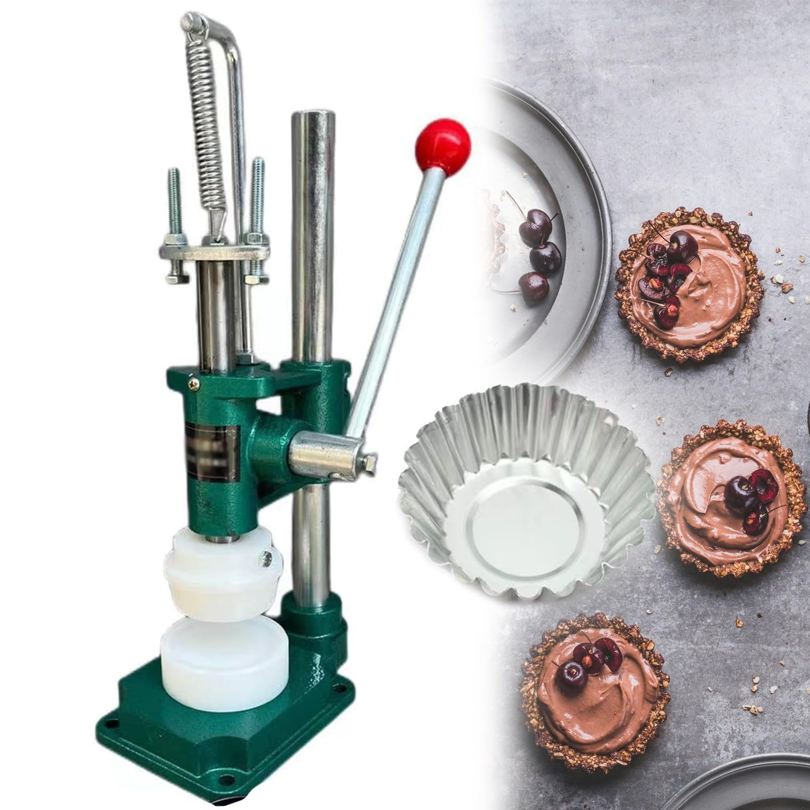Prensa para tartas, máquina prensadora de tartas de huevo con 1 molde, herramienta manual para moldear y formar tartas de crema pastelera, máquina para moldear y formar tartas de crema pastelera(Siz