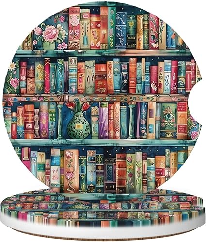 Posavasos de automóvil para portavasos de automóvil, paquete de 2 unidades, de cerámica absorbente, antideslizante, accesorios universales para el