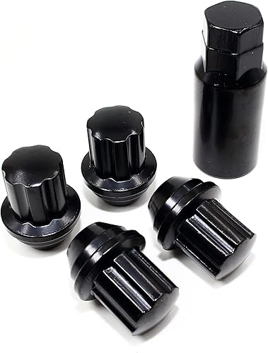 Miniatura 2 de Veritek - Juego de 4 cerraduras hexagonales de 0.551 x 0.059in, 1.5 pulgadas, 1.496in de longitud, 0.827in, 0.866in, color negro, para ruedas de