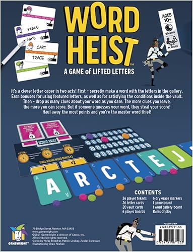 Miniatura 3 de Gamewright - Word Heist - Un juego de letras levantadas