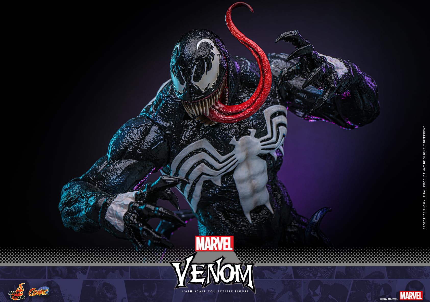 Cómic obra maestra Marvel Comics Venom escala 1/6