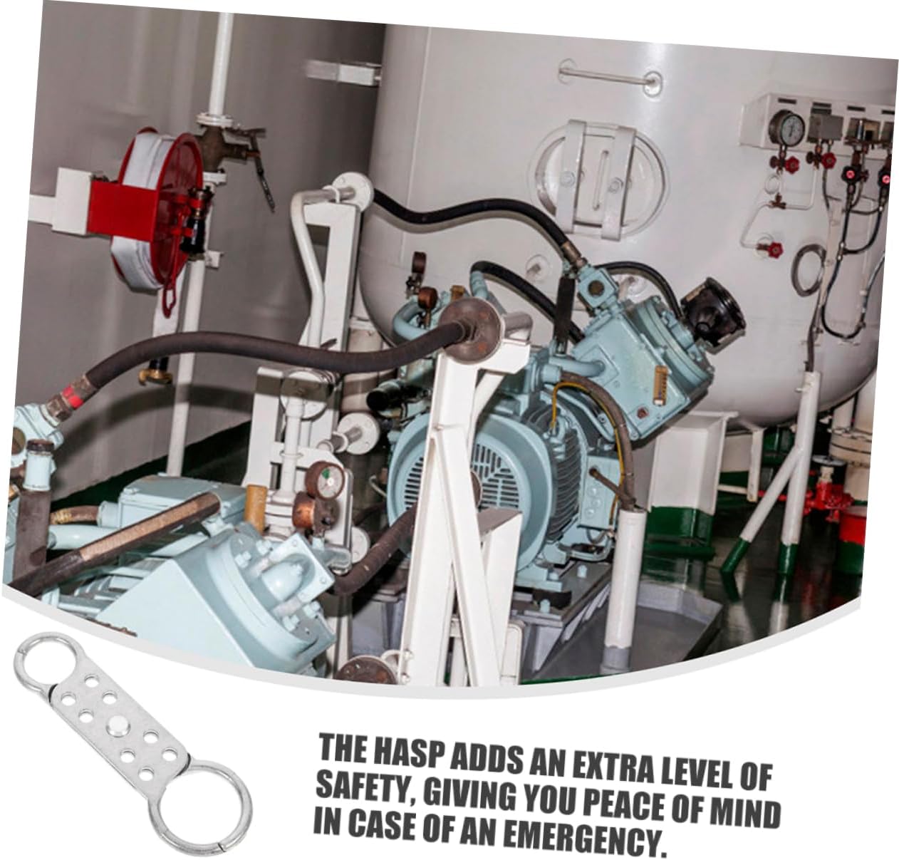 OUNONA 6pcs Double-end Aluminum Hasp Safety Padlock Hasp for Industrial Equipment and Electrical Appliances Convenient Security