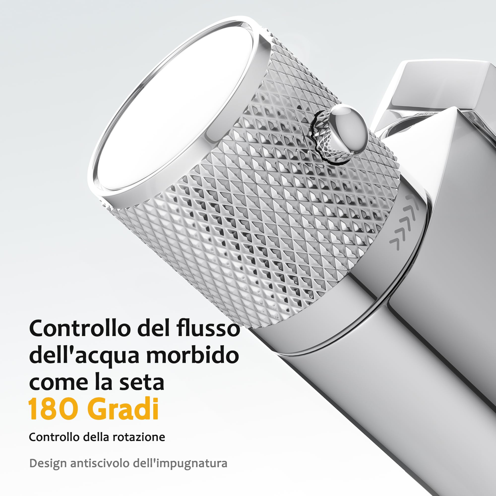 Rubinetto Miscelatore Termostatico per Vasca da Bagno,Con Beccuccio per Vasca da Bagno,Miscelatore per Doccia con Controllo Anti Scottatura,Cromato