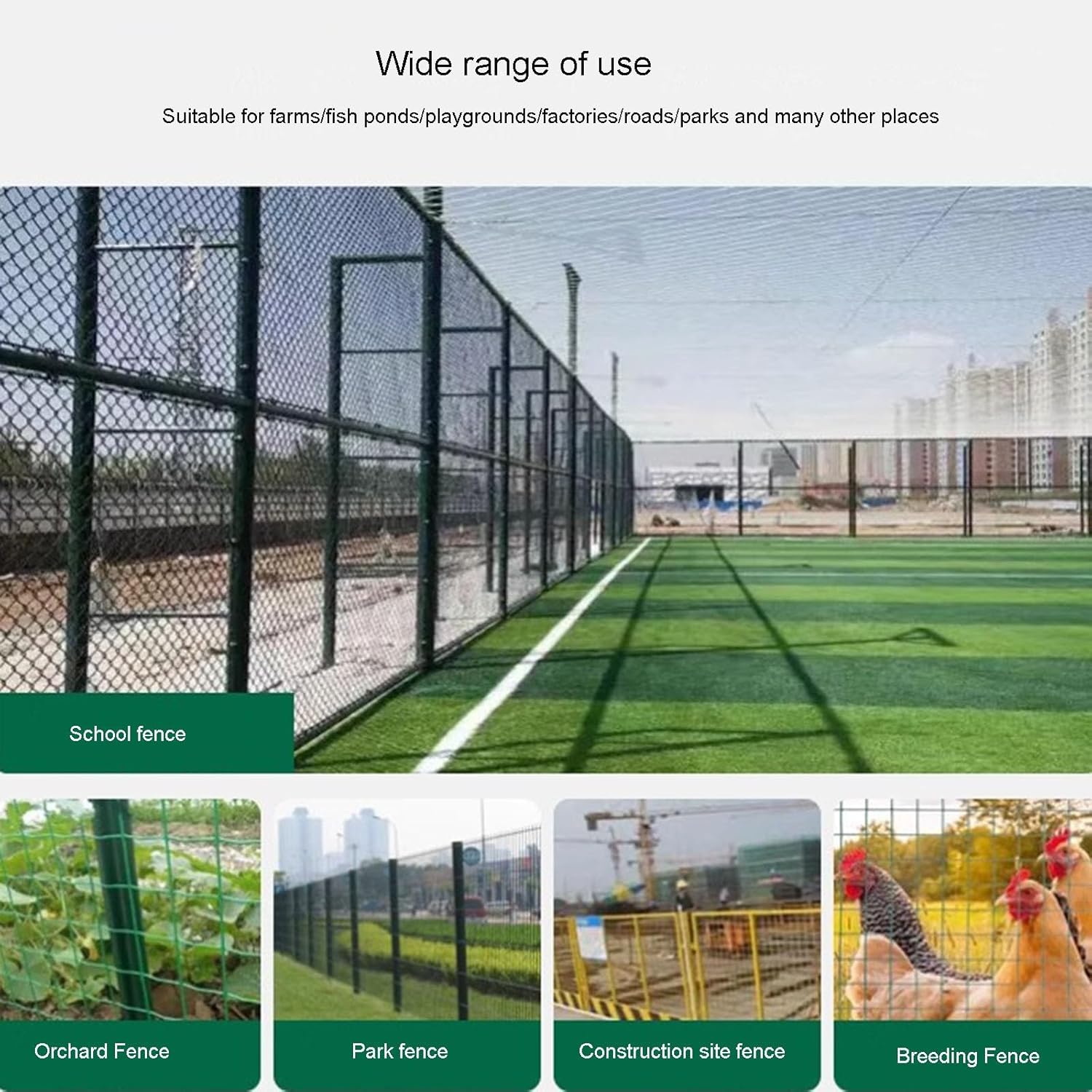 Vinyl Coated Welded Wire Mesh Roll for Chicken Fencing, 6x6cm Size, 3mm Diameter - Ideal for Home Garden, Rabbit Cages, Durable & Weather-Resistant (1.2x30m)