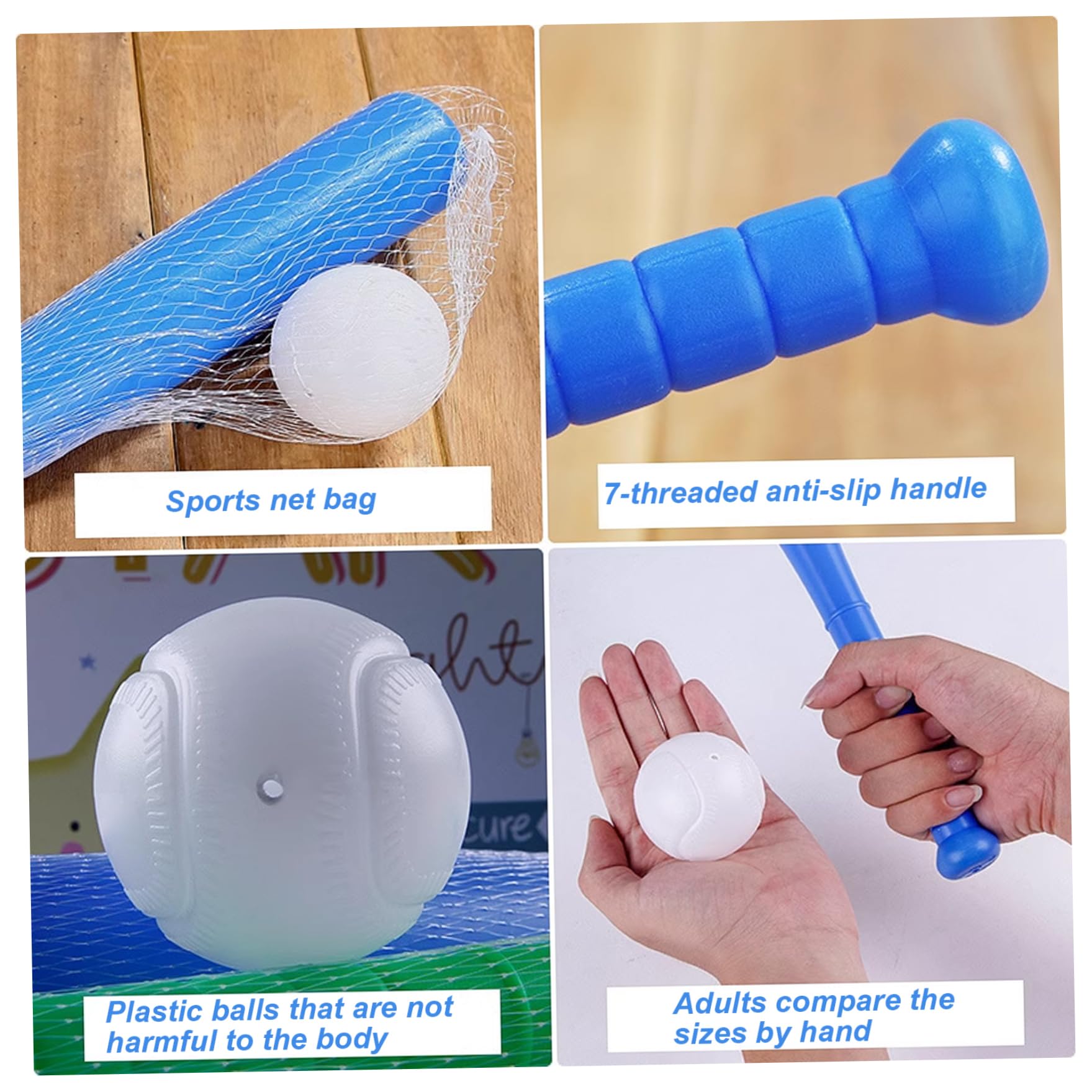 Mazza da Baseball per Bambini | Mazza da Baseball per Bambini, Set di plastica e Palline da 17 Pollici, Giocattoli pratici Leggeri per Esercizi per per Giochi di Sport Interni ed Esterni