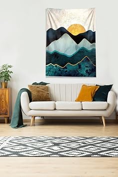 Pelangi Multirenk G ne in Do u u Sunset Leke Tutmaz Kadife Kuma  Duvar  rt s  Duvar Hal s  Tapestry WLL314, 35 x 50