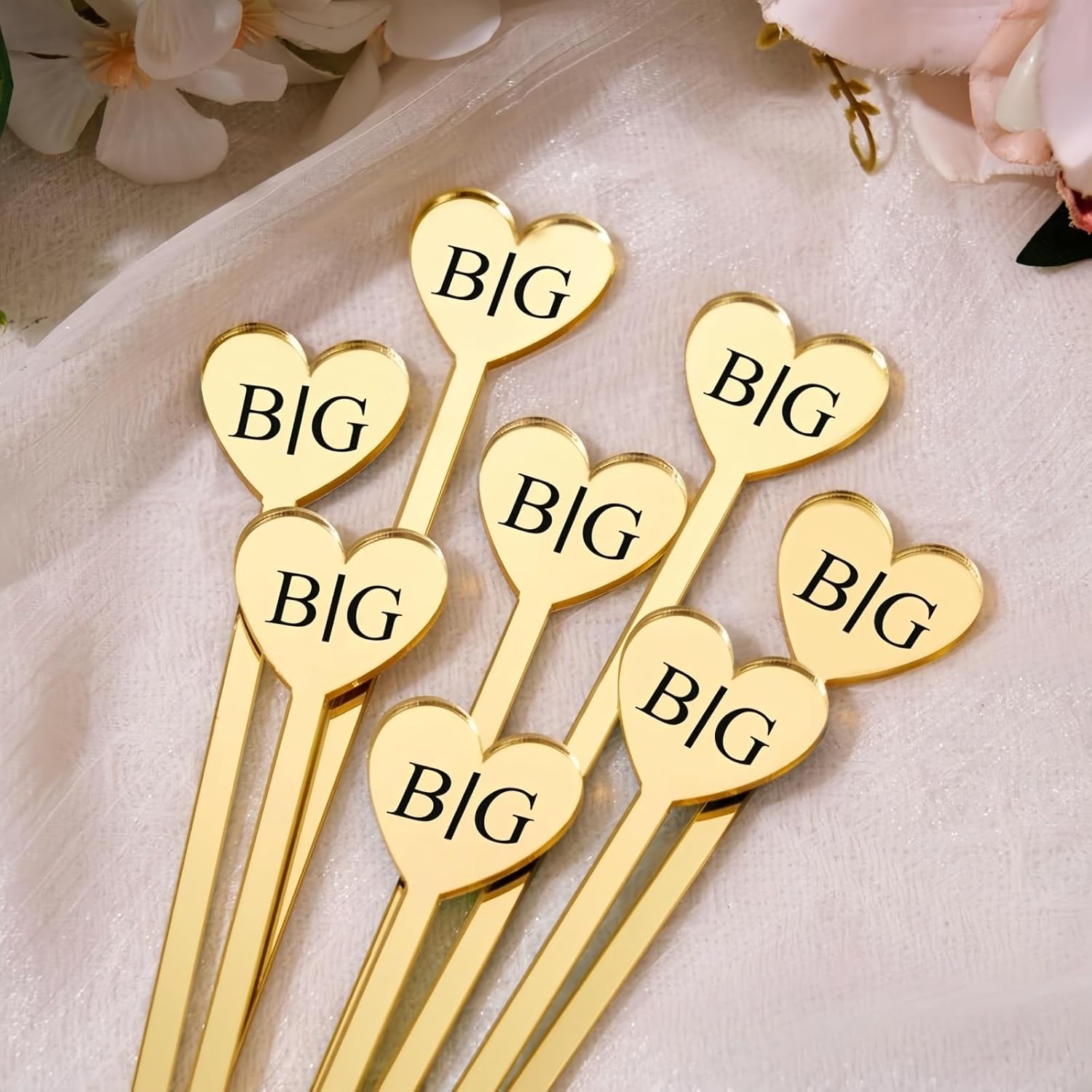 Personalized Heart Shape Acrylic Cocktail Drinks Stir Sticks for Wedding, Engraved Name Drink/Coffee Stirrers, Custom Gifts for Wedding/Party, 7inch(100pcs)