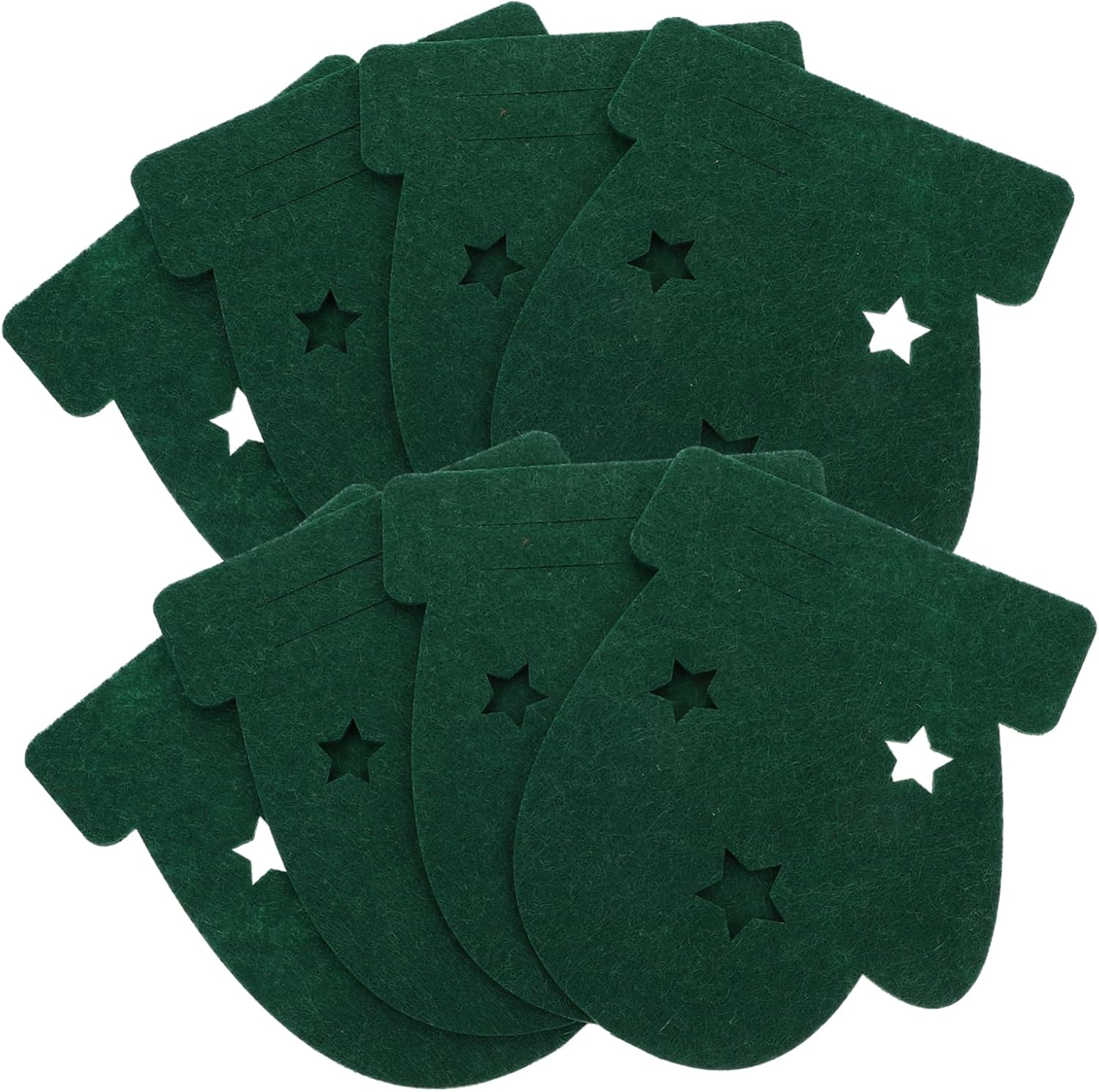 SHOWERORO 8pcs Christmas Mitten Shape Cutlery Holders Festive Tableware Bags for Dinner Parties Lightweight Felt Material for Forks and Cutters Adorable Design for Holiday Atmosphere