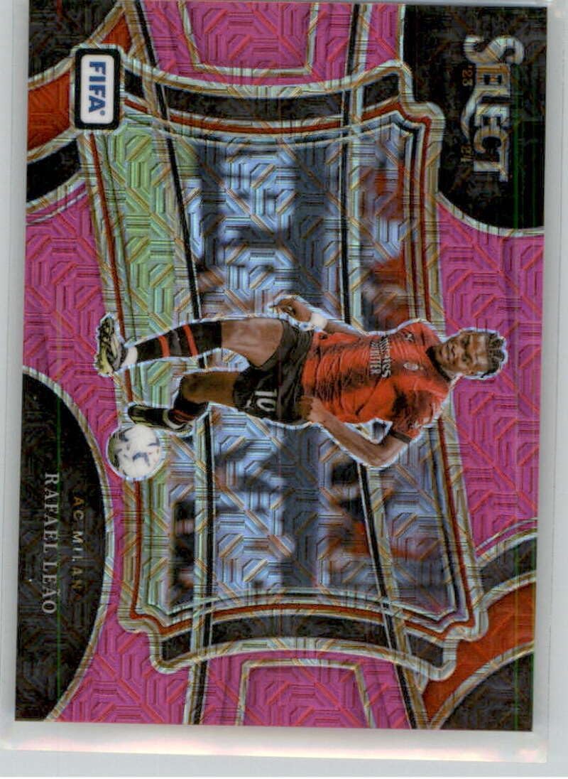 2023-24 Panini Select FIFA Pink Mojo PRIZMS #215 Rafael Leao SER/199 AC Milan Field Level Official Soccer Card in Raw (NM or Better) Condition