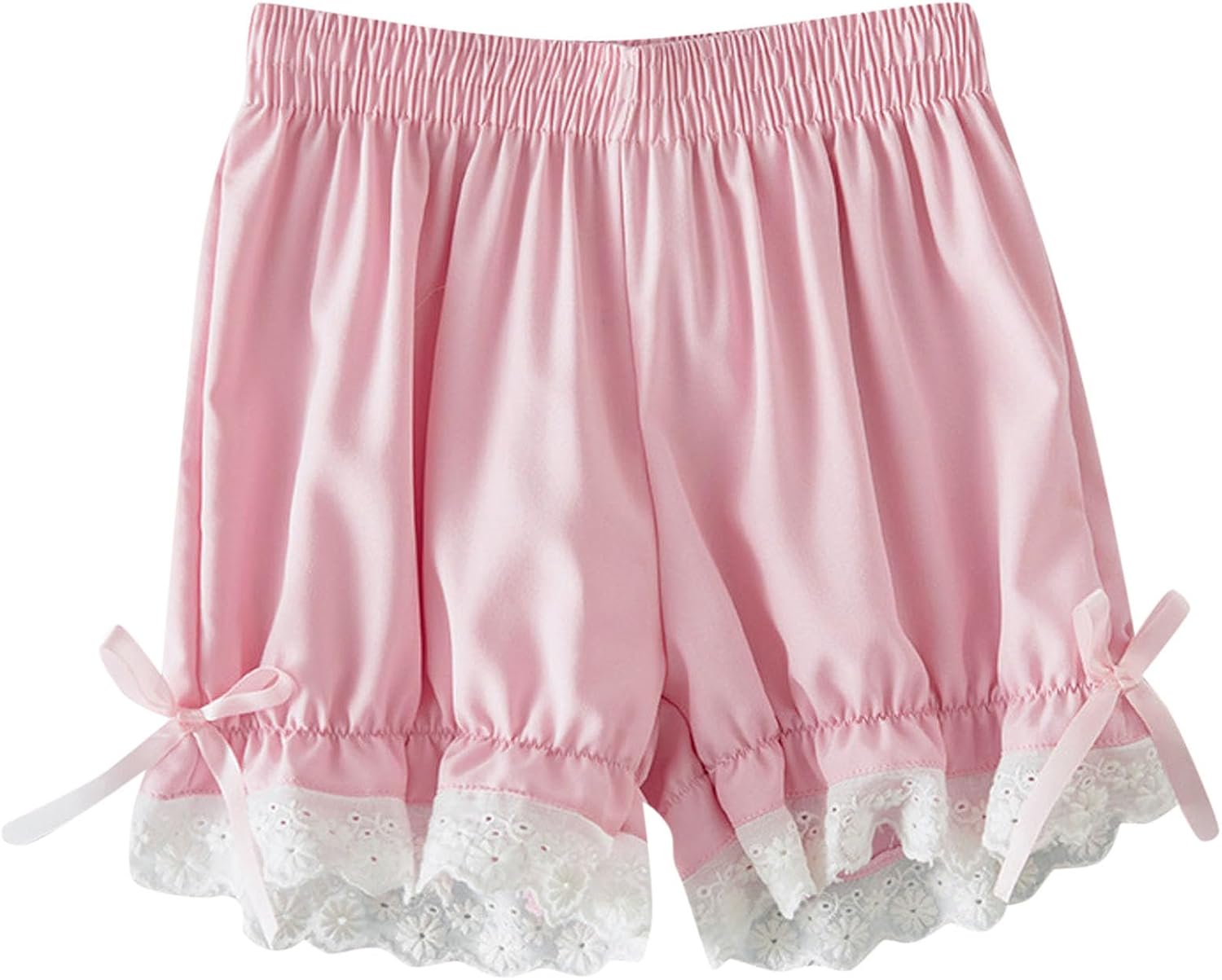 Girls Biker Shorts Summer Cute Bowknot Lace Yoga Dance Athletic Slim Shorts Kids High Waist Stretchy Volleyball Workout