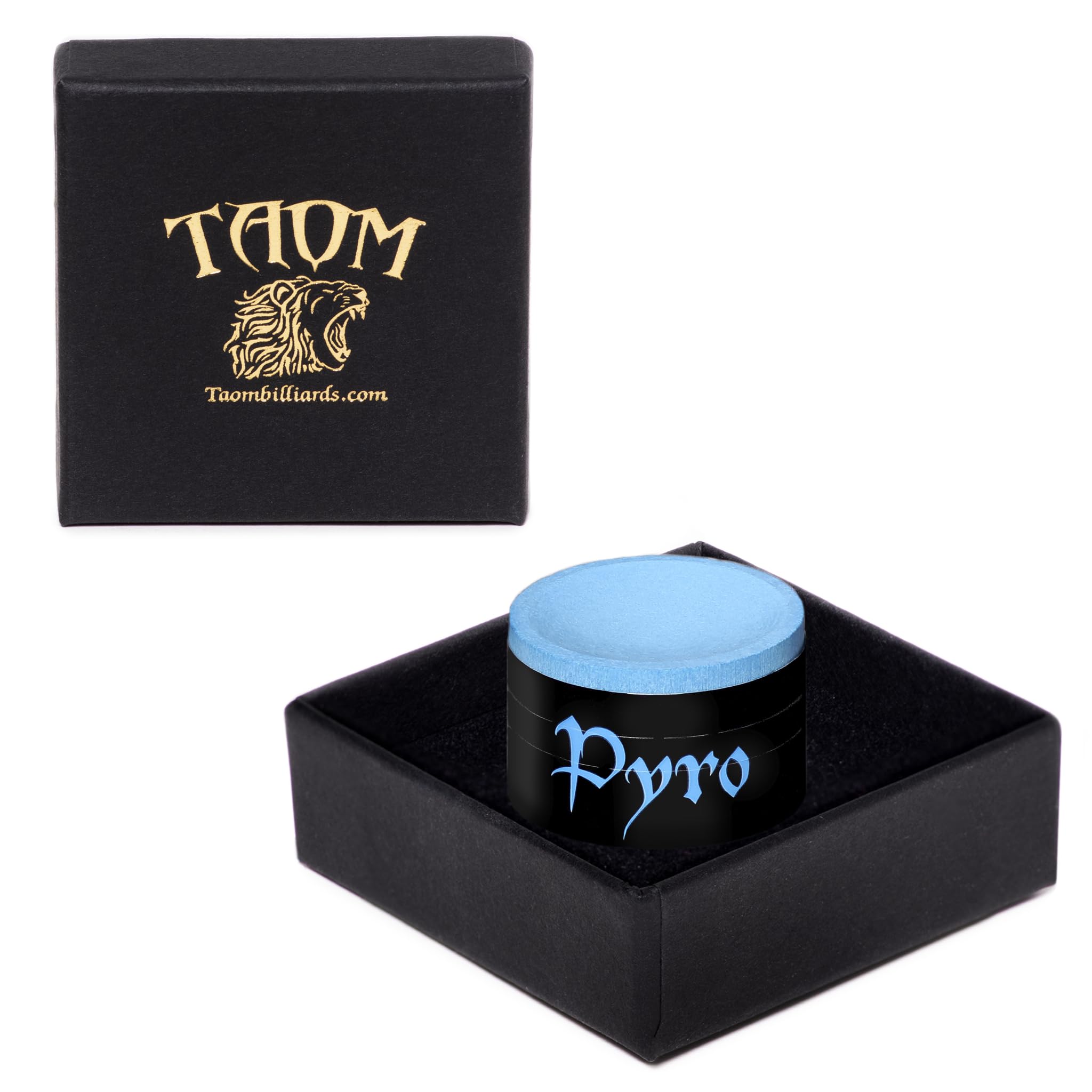 TAOM Pyro Billard Billard Queue Premium Kreide blau in Markenbox