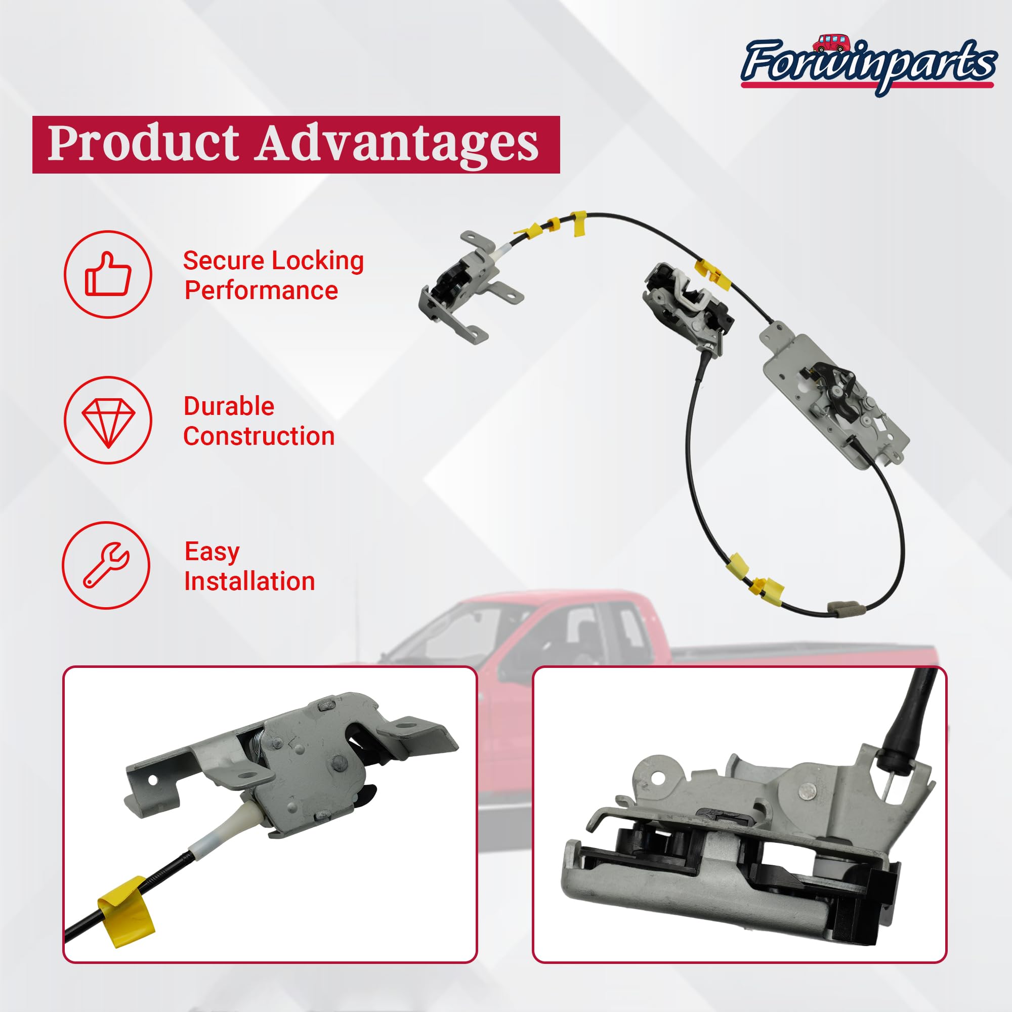 Rear Door Latch Assembly Door Latch & Cable RH Passenger Side for
