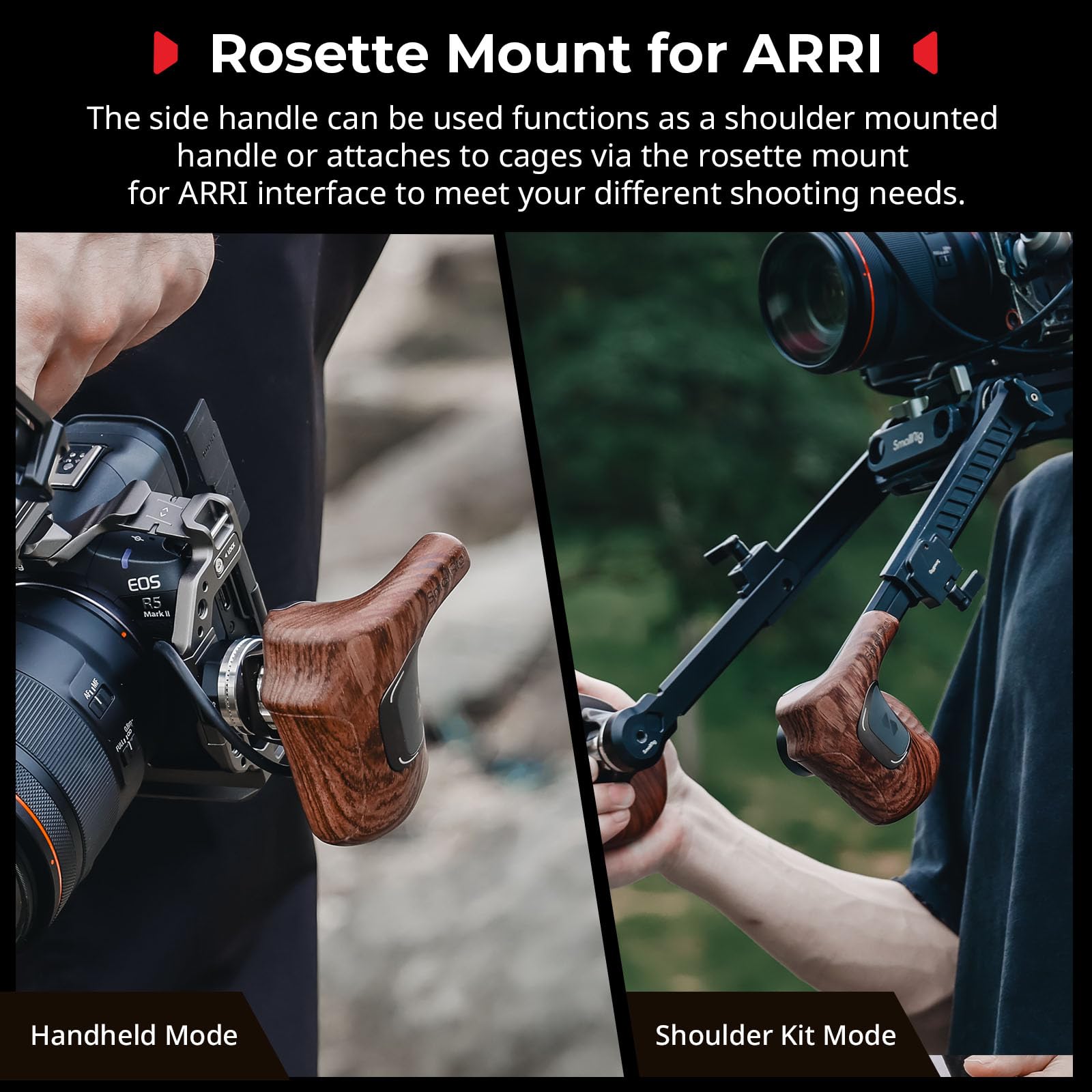 Amazon.com : SMALLRIG Rotating Left-Side Wooden Handle for ARRI