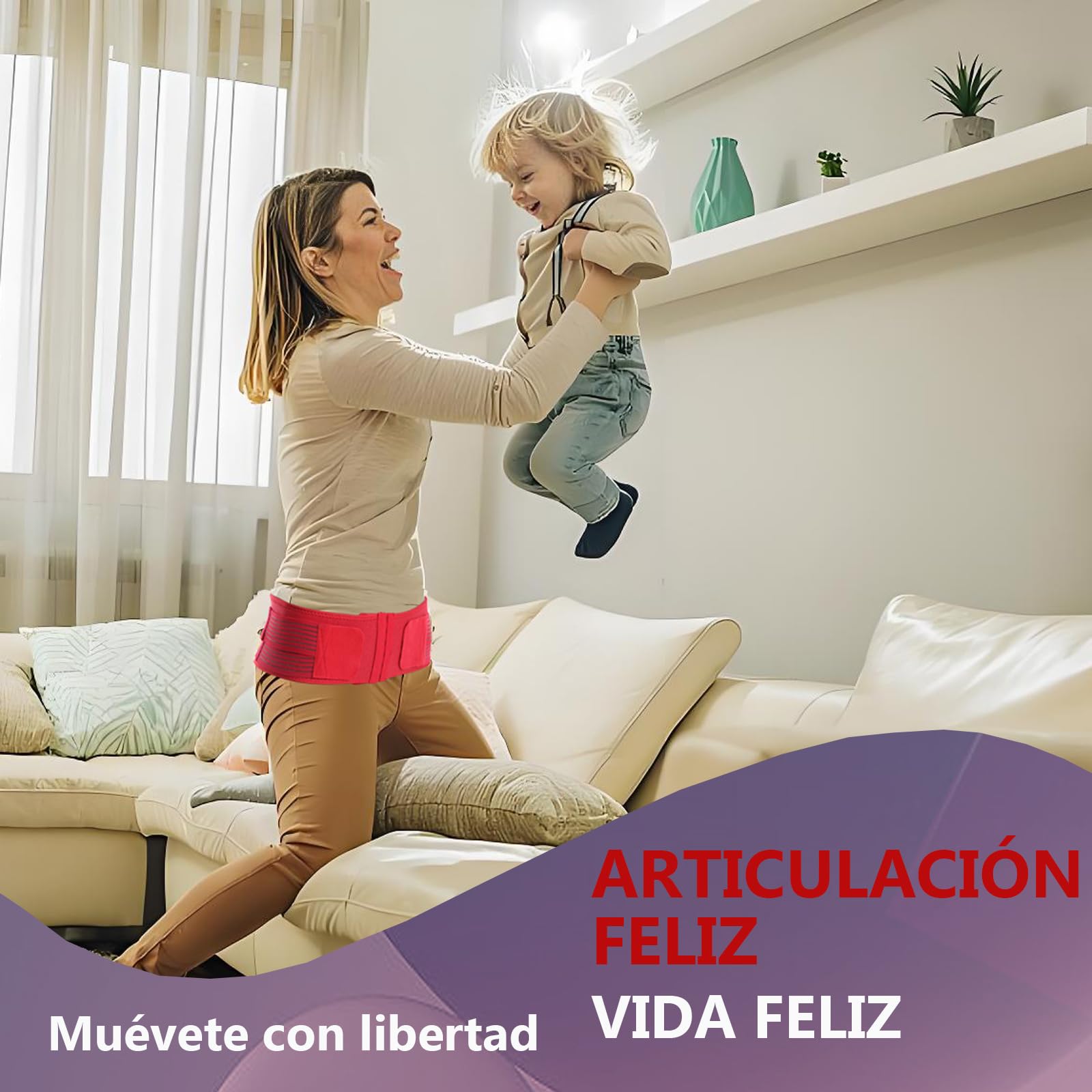 Paskyee Sacroiliac SI - Cinturón de cadera articular con ganchos y ojos extra de 6 filas, soporte de espalda baja para hombres y mujeres, cinturón de apoyo pélvico (Más(cadera 85-100 cm))