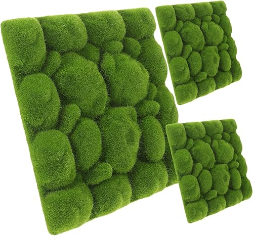 GANAZONO 3 piezas de espuma de musgo simulada, decoración de plantas de imitación para el hogar, decoración de plantas para el hogar, decoración de