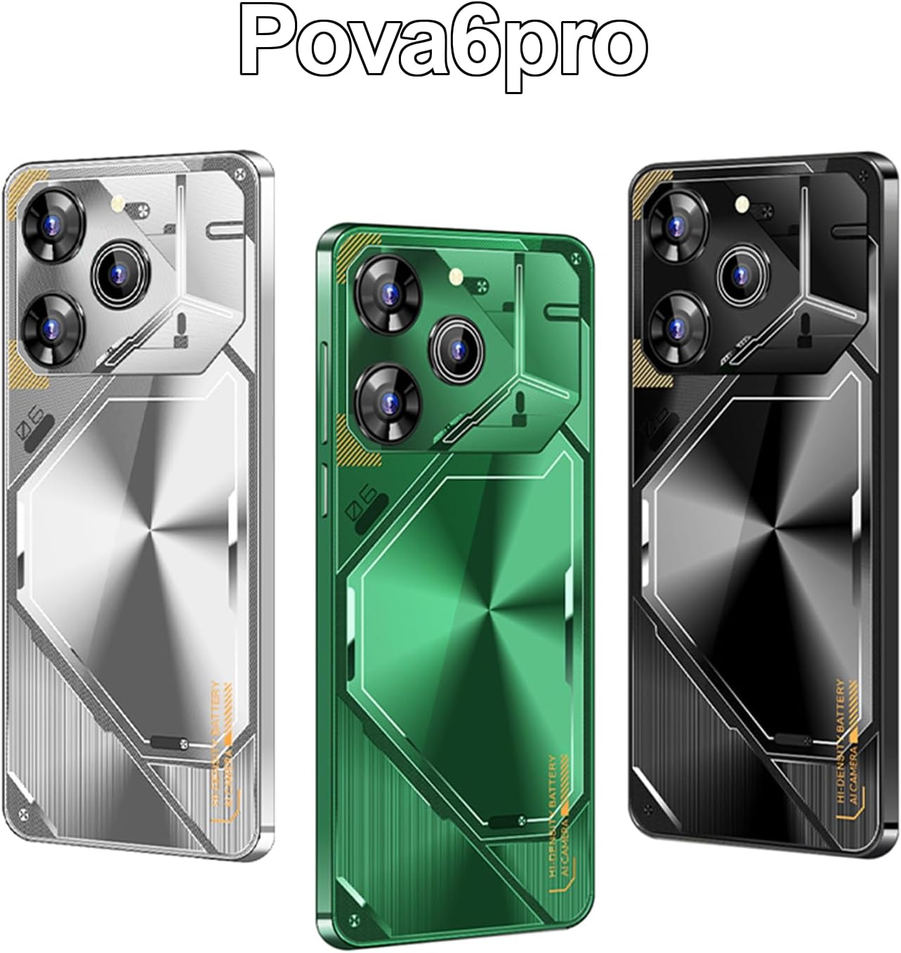 Pova6pro 5.0-Inch Cheap 4G Smartphone, 2GB+16GB Expandable to 128GB, Android 10.0, Dual SIM,Dual Cameras, 3000mAh Battery with Face Unlock/WiFi/GPS (Silver)