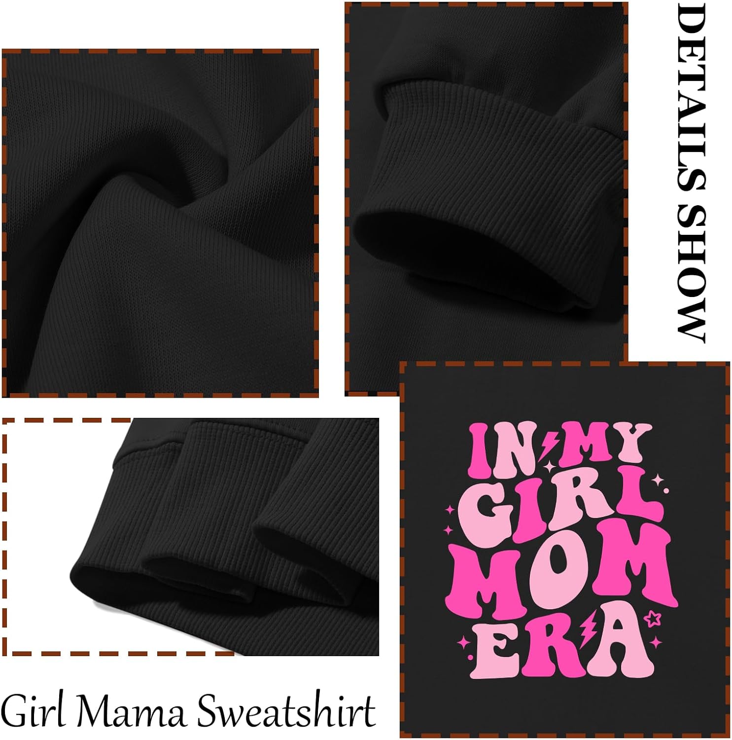 In My Girl Mom Era Sweatshirt Women Funny Mama Graphic Shirt Cool Mom Shirts Casual Long Sleeve Gift Pullover Tops - Image 7