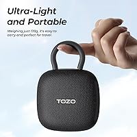 Vista 3 de TOZO PE1 Portable Bluetooth Speakers with Adjustable Carabiner, Mini Bluetooth Wireless Shower Speaker with IPX8 Waterproof, 32H Playtime Punchy