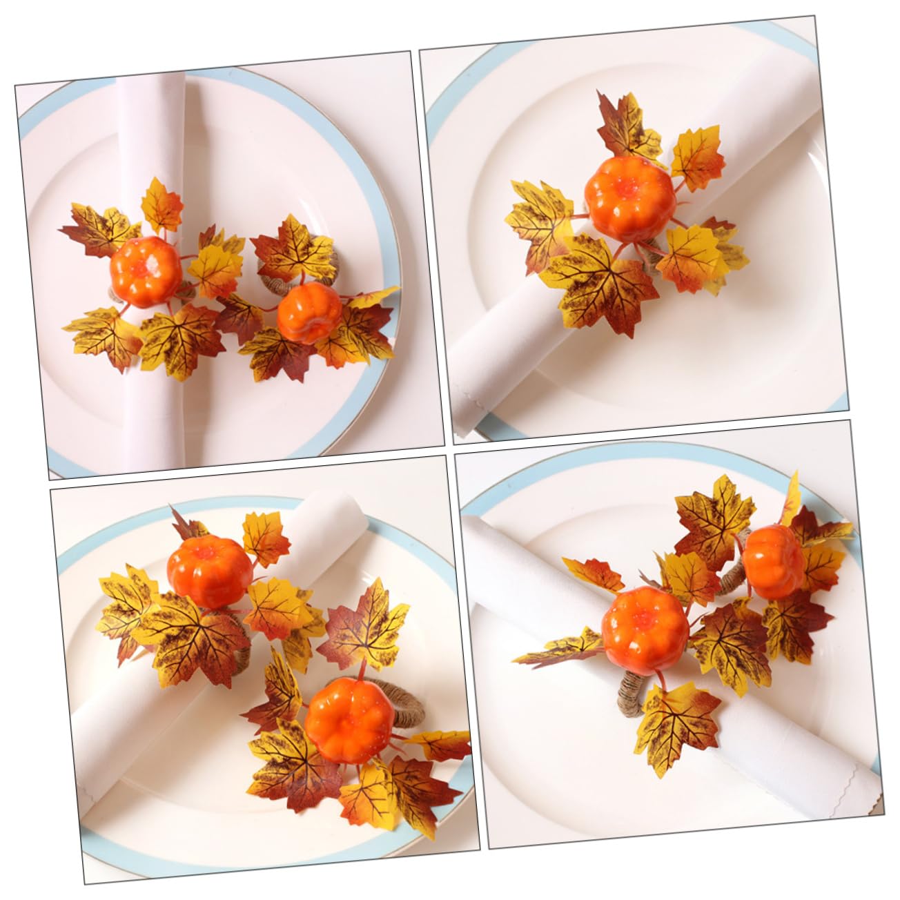 IMIKEYA 3 Sätze Kürbis Serviettenknöpfe Thanksgiving-Serviette Kürbisring Tischdeko Herbst Herbstliche Tischdeko Dekorative Serviettenringe Dekorative Serviettenschnalle Schaum 6 Stück * 3