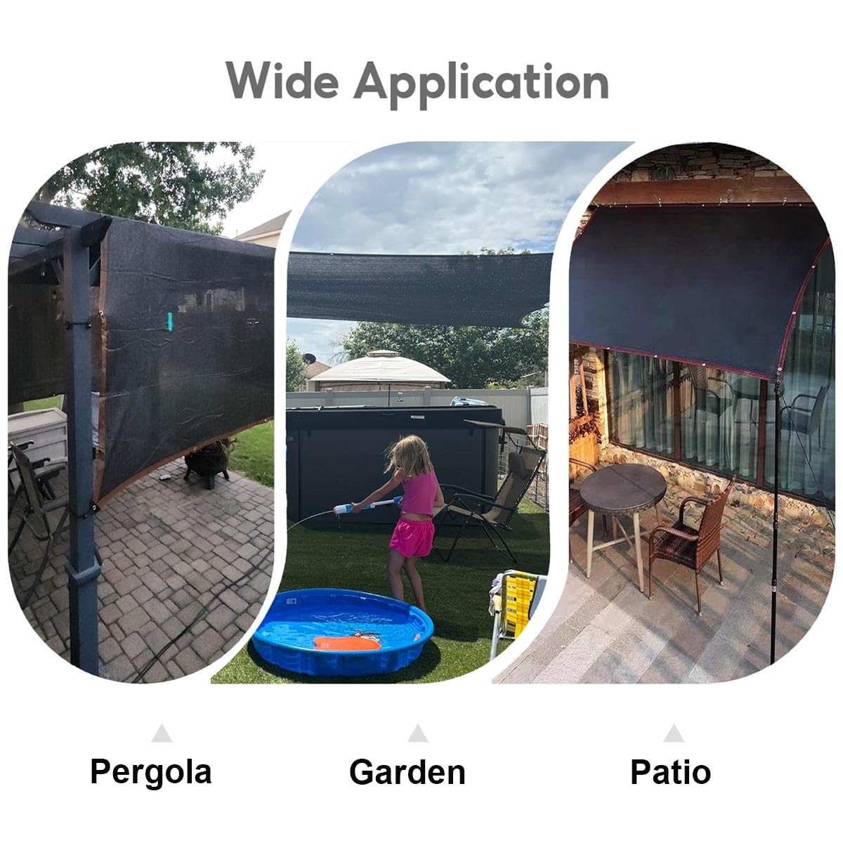 Sonnenschutznetz 7x7m mit Ösen 80% UV Schutz & Schattierungsnetz für Gärten Innenhöfe Gewächshäuser Pools Ideal für Outdoor Nutzung