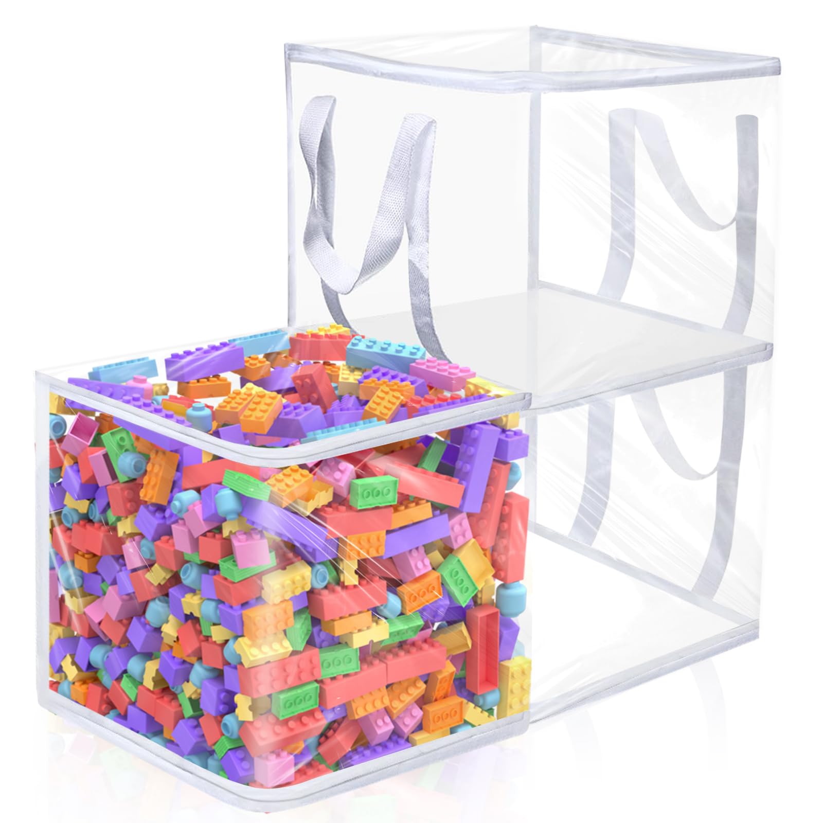 Sac de rangement transparent zippé pour linges et chaussures 30cm