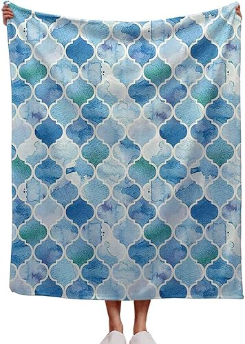Cobijas creativas marroquíes para el frio para sala de estar, suave, afelpada, esponjosa, 40 x 50 pulgadas