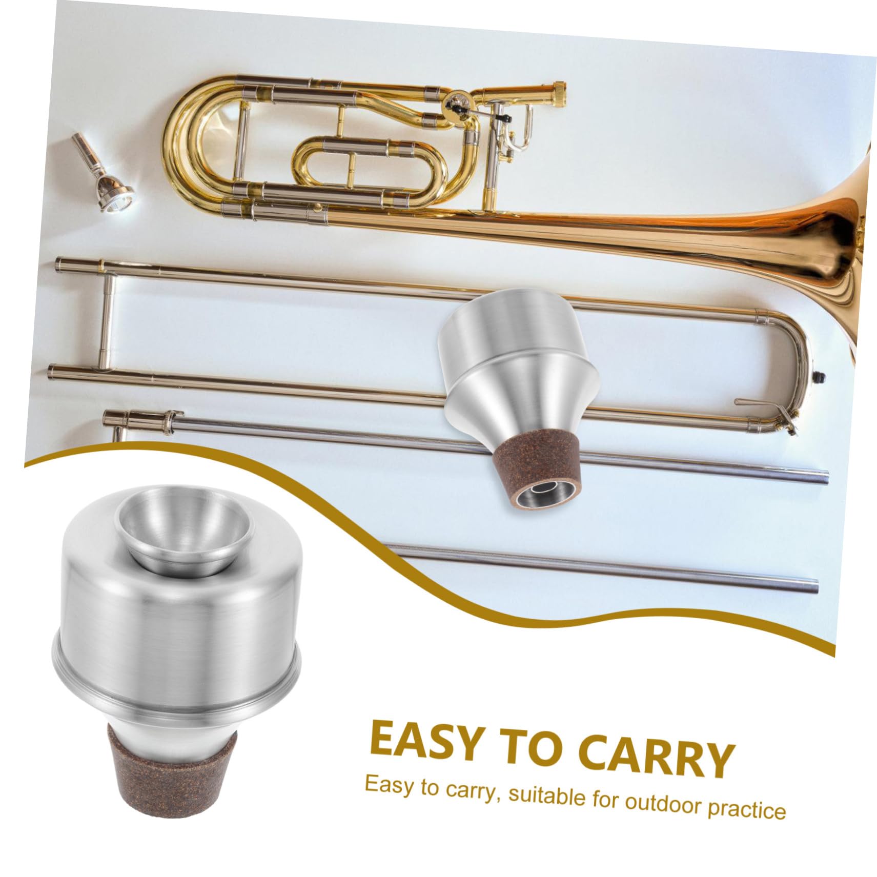 Beaupretty Sordina per Tromba in Lega di Alluminio Muto Metallico per Principianti e Facile da Installare Silenziatore per Pratica Bassa Rumorosità Accessorio per Tromba