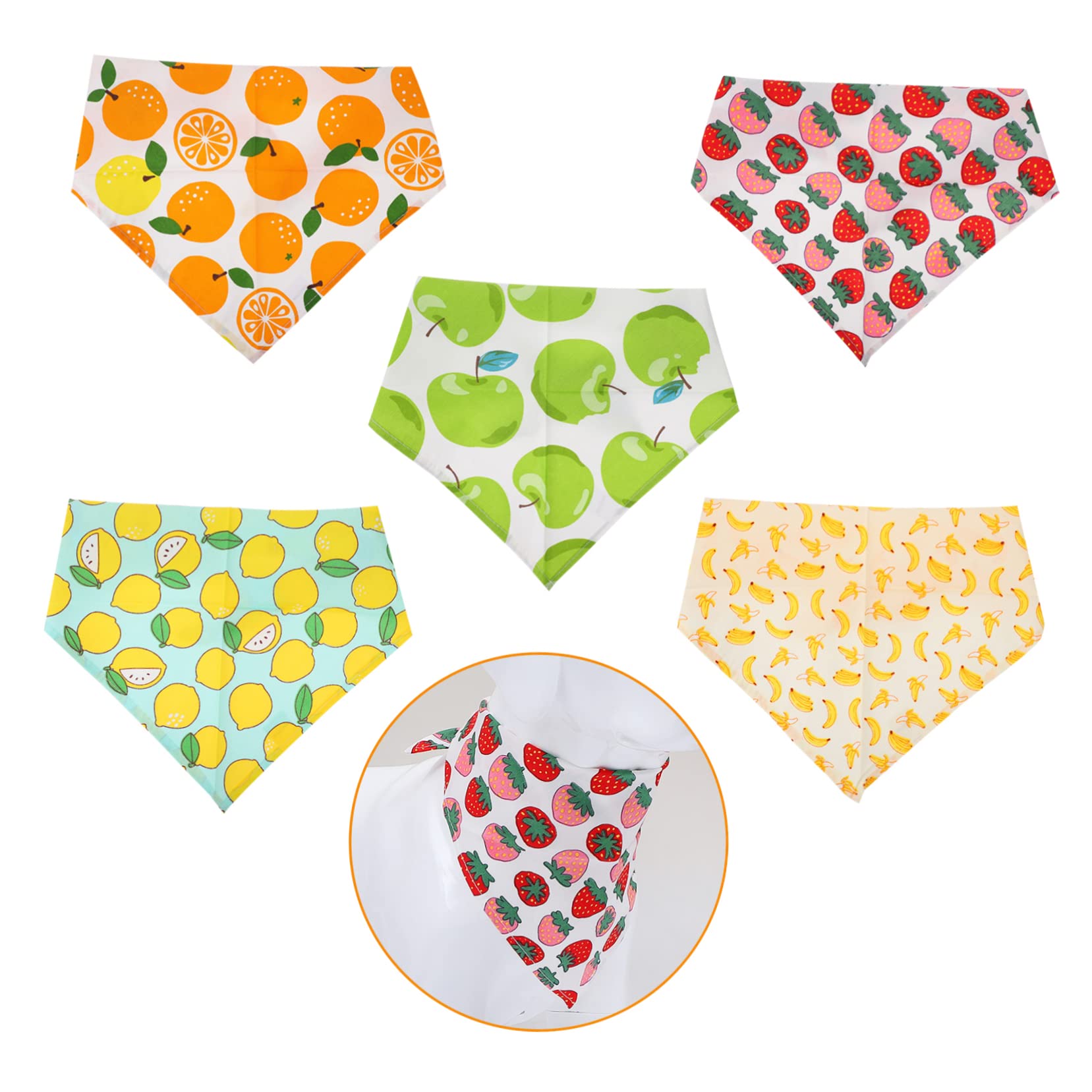 Toddmomy 15pièces Bandanas pour Chiens Et De Écharpes à Motifs Accessoire pour Animaux Prévient Éclaboussures De Nourriture Confortable Et Respirant pour Toutes Occasions