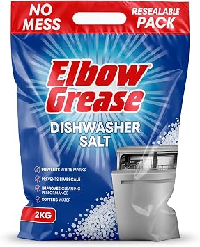 Elbow Grease Dishwasher Salt Resealable 2kg Bag