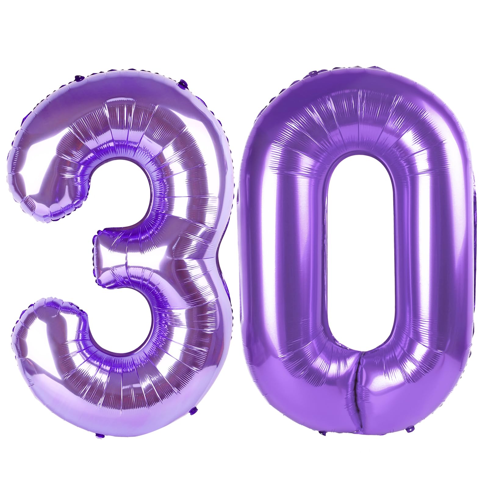 Purple Number 30 Balloon 40 Inch, 30th Birthday Decorations Men Women