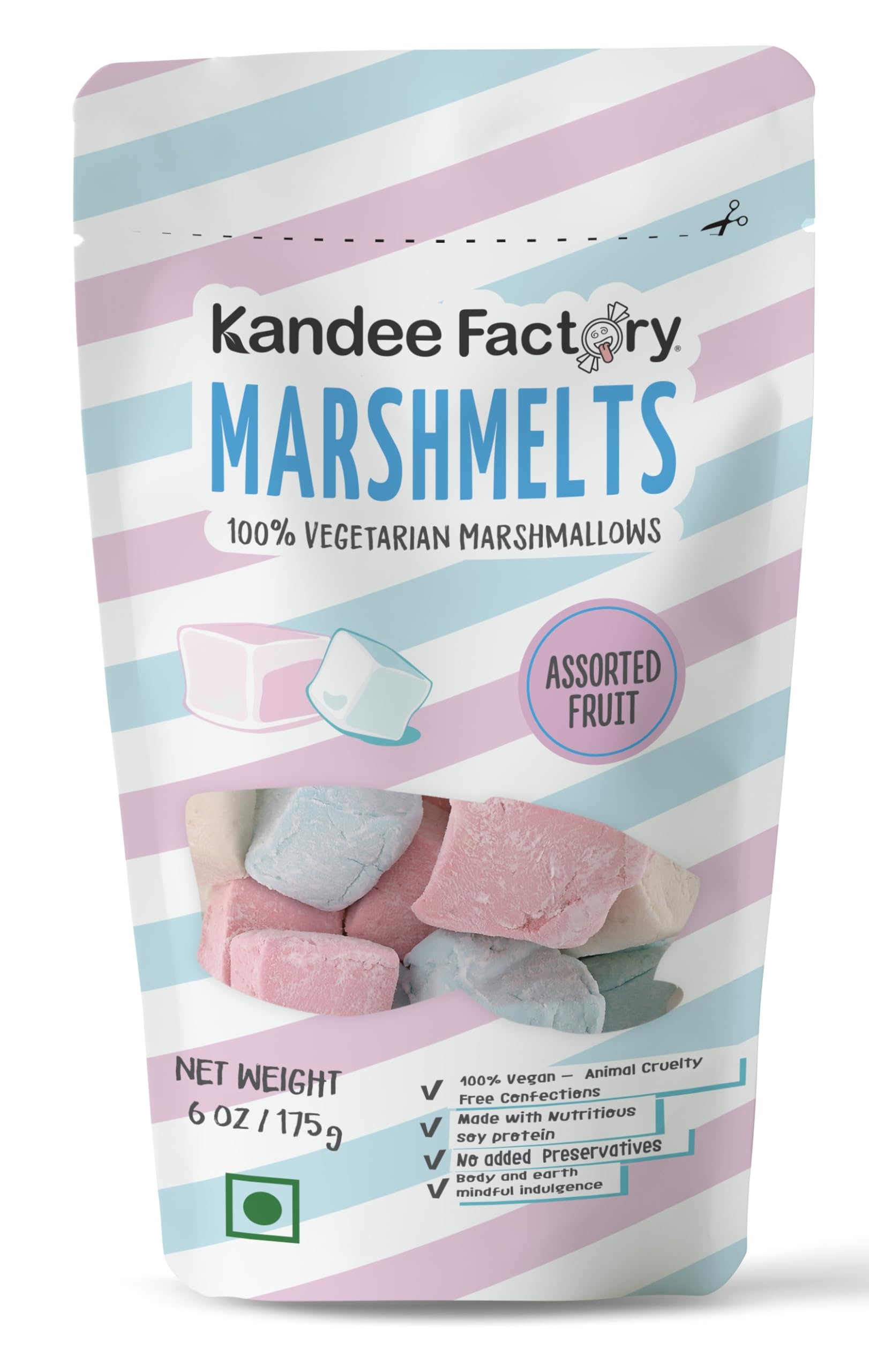 MARSHMELTS Gourmet Marshmallows 100% Vegan - Assorted Fruit Flavours - 175 Grams