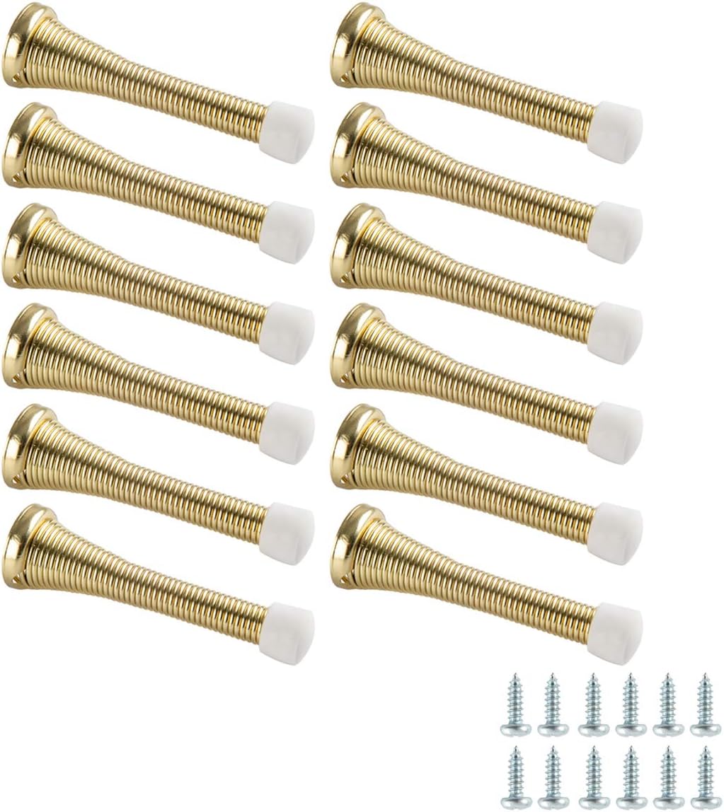  Basics Spring Door Stop, Brushed Nickel, 12-Pack : Office Products