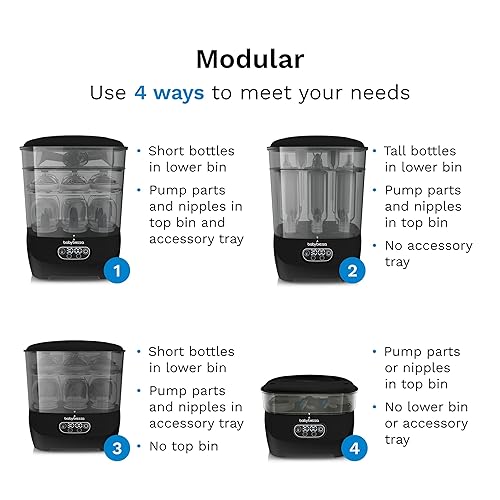 Miniatura 4 de Baby Brezza Esterilizador y secadora de botellas avanzado, 33% más rápido, desinfectante de vapor de mayor capacidad, máquina de esterilización