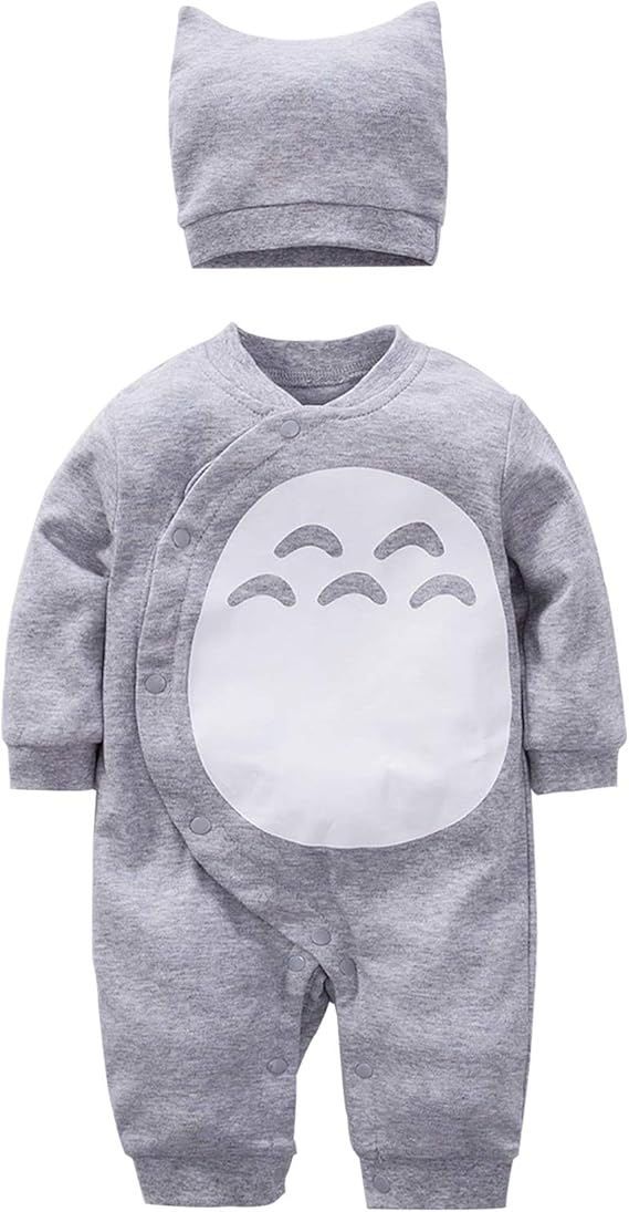 Amazon Co Jp Zybaby ベビー服 ロンパース カバーオール 前開き 男の子 女の子 長袖 となりのトトロ コットン100 コスプレ おもちゃ