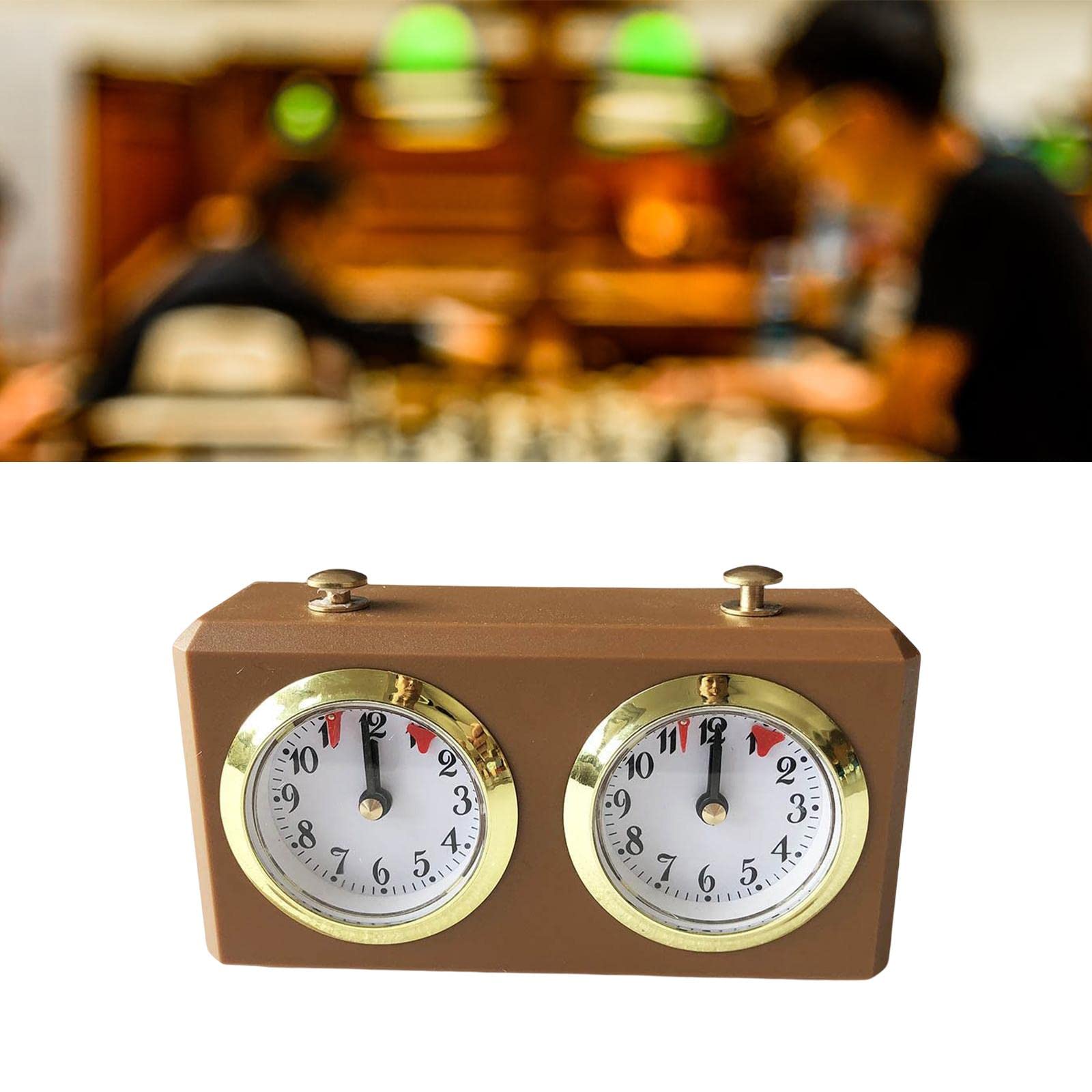 Reloj de Ajedrez Profesional Temporizador de Tablero Mecánico Retro Fabricado en Aleación de Plástico Adecuado para Deportes Mentales Clubes