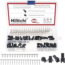 Hilitchi 188pcs(30set) 2.5mm Pitch 2-Pin Male & Female Plug Housing Male/Female Pin Header Crimp Terminals Connector Kit for JST SM - coolthings.us
