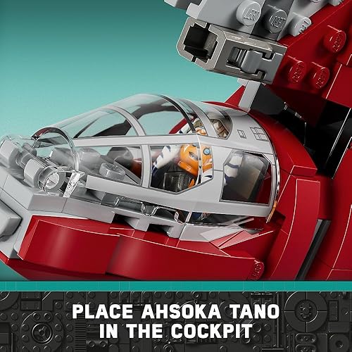 Miniatura 3 de LEGO Star Wars Ahsoka Tano's T-6 Jedi Shuttle Space Ship Toy - Juego de juguetes de construcción de Star Wars para niños, niños y niñas, a partir de