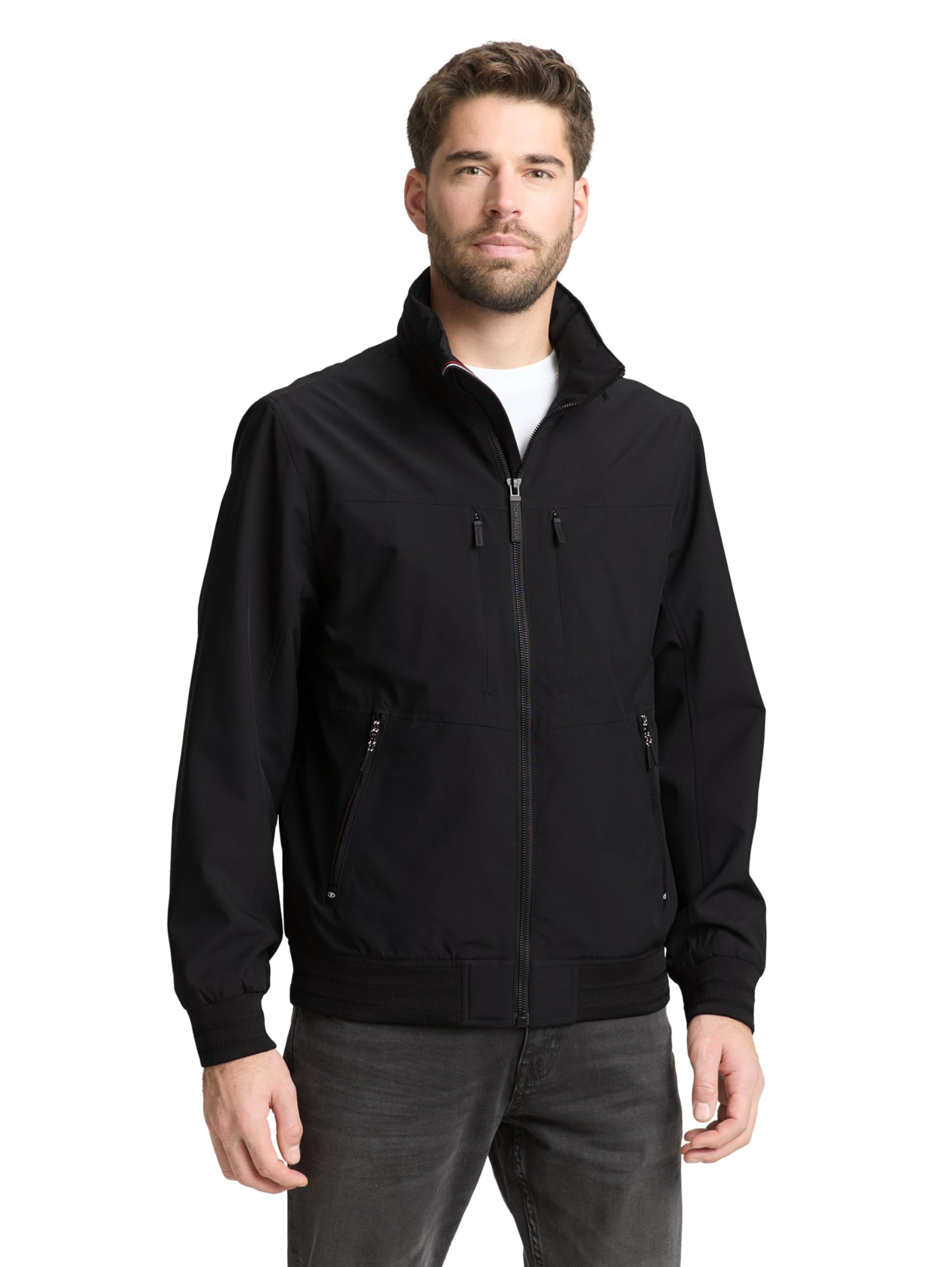 TOM TAILOR Herren Blouson-Jacke mit Stehkragen