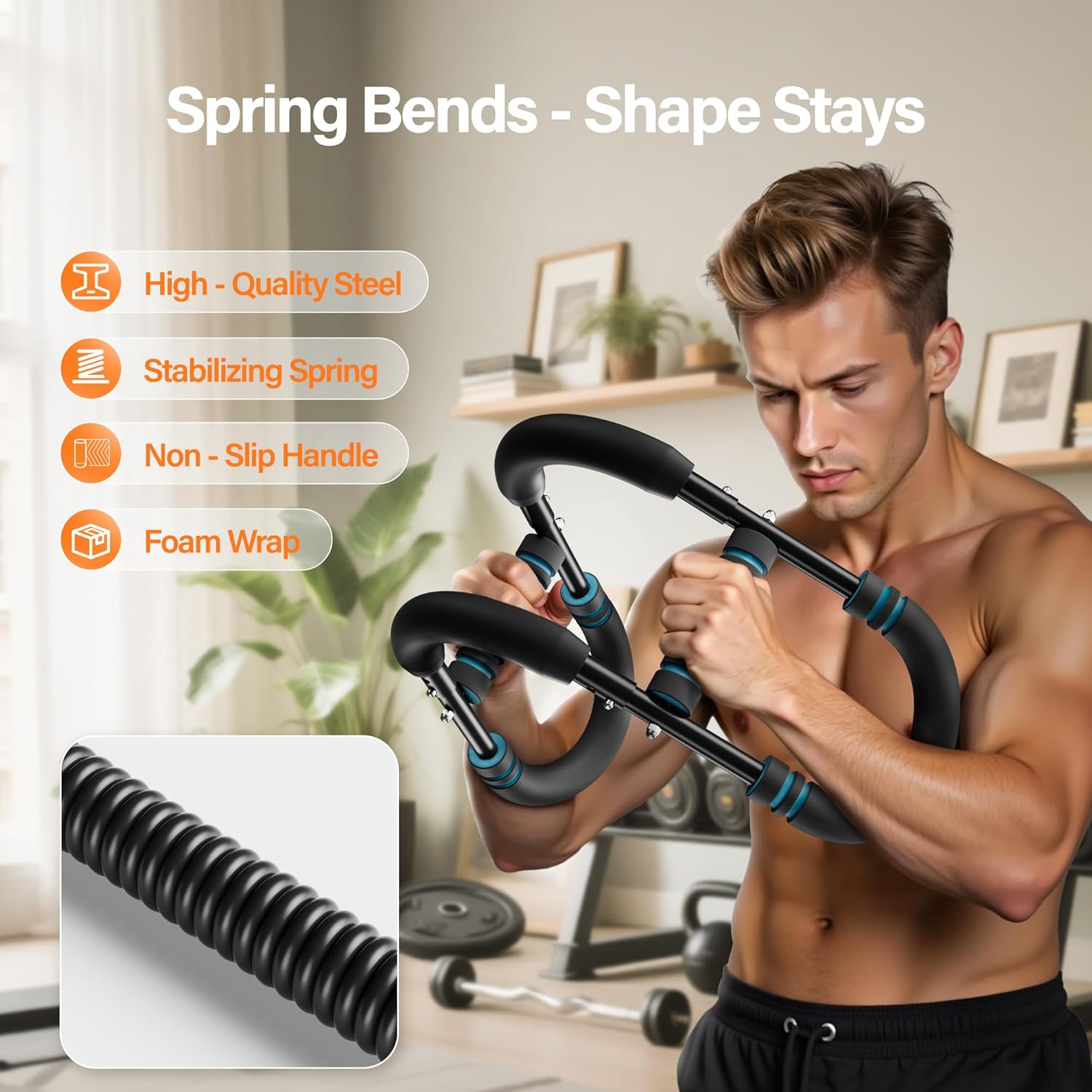 Twister Arm Trainer Chest Workout Equipment, Portable Home Gym Equipment for Strength Training