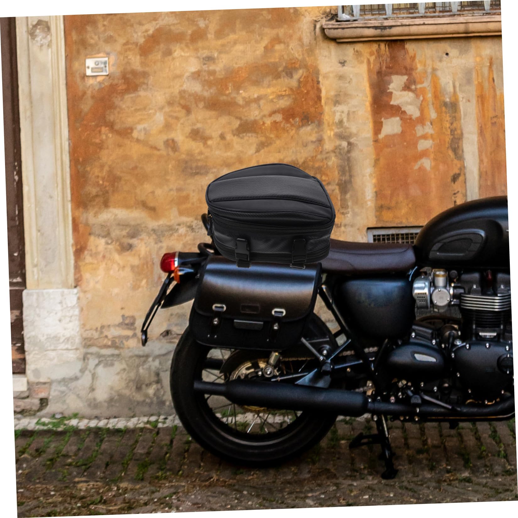 UKCOCO Borsa Posteriore per Moto Borsa da Sella per Bagagli Marsupio Multifunzionale per Moto Scomparti Interni