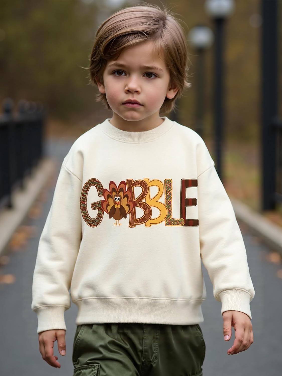 Thanksgiving Kids Sweatshirt Girls Boys Toddler Shirt Top 2-7T