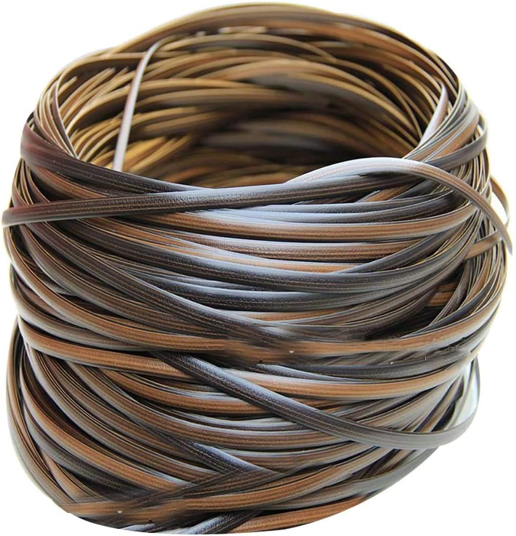 230Ft Wicker Repair Kit,Coffee Brown Gradient Chair Kit Rattan Material For Table Knit, Storage Basket, Patio Conversation
