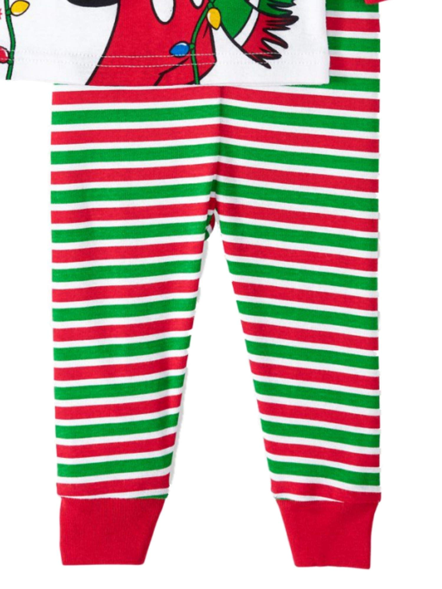 Mickey Mouse Pajamas 2-Piece Christmas PJ Set for Baby Boys (12 Months) White
