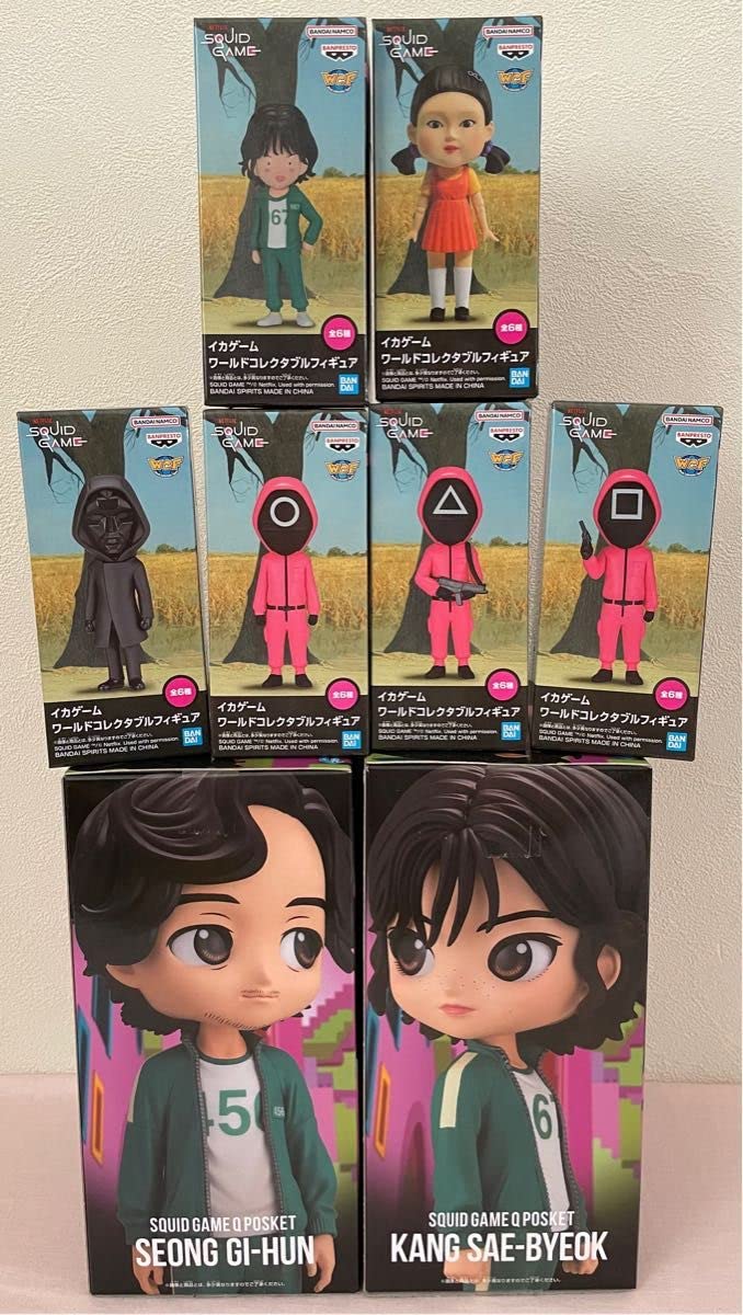 Amazon | イカゲームフィギュア ワーコレ 6種 Qposket フィギュア 2種 