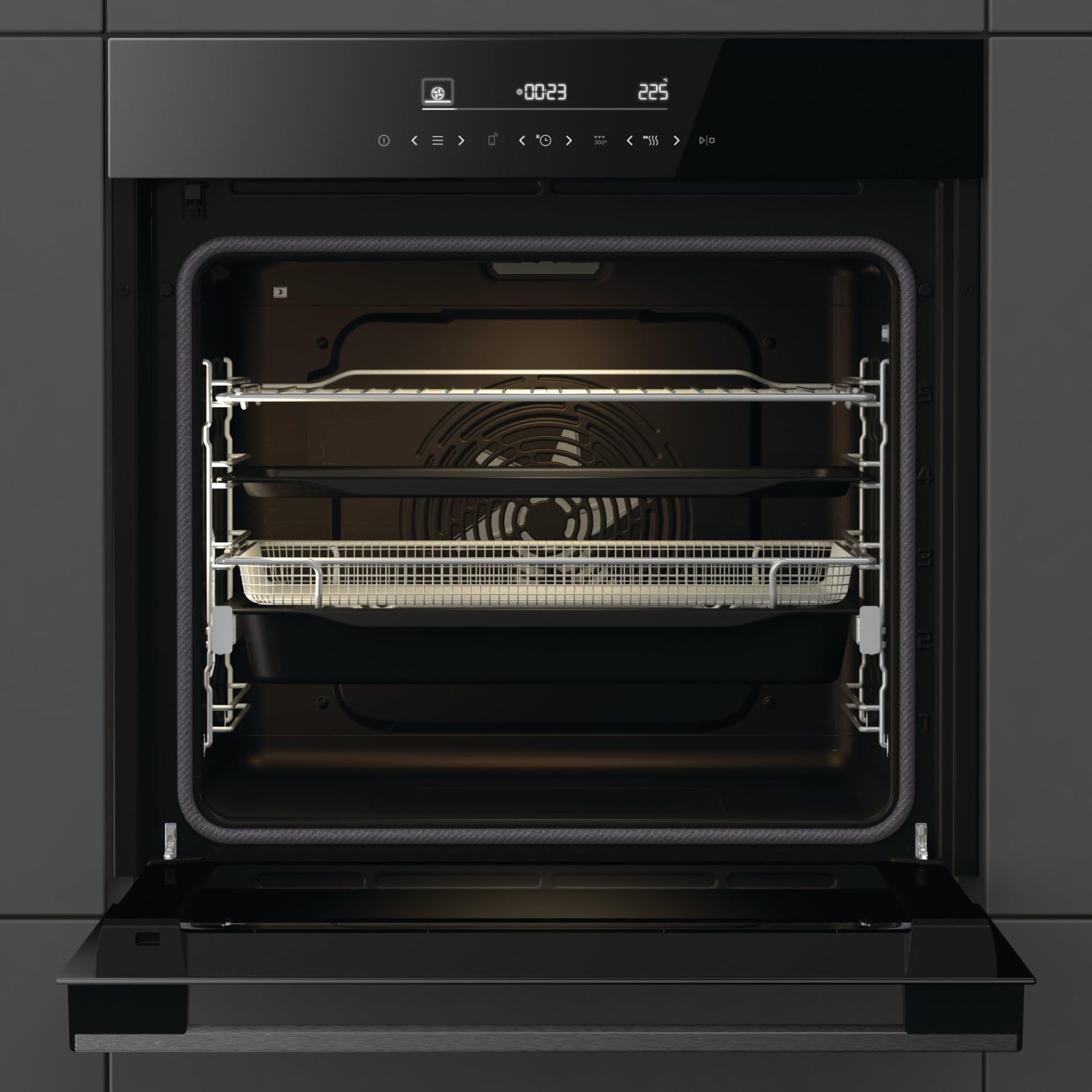 Hisense BI65346PDBGWIFI - Forno, Even Bake 77L, cottura congelata, modalità Air Fry, modalità Pizza, programmi Auto, porta rimovibile, Wi-Fi - Connect Life