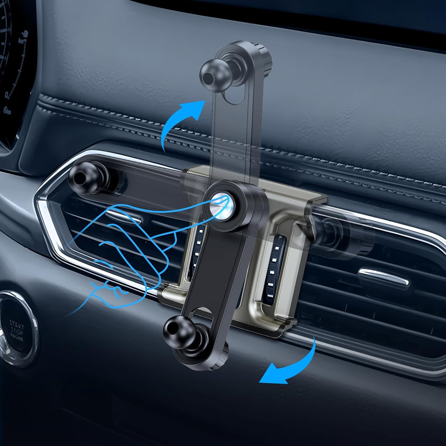 ELOHEI Phone Holder for Mazda CX5 with Custom Base, Specifically Design Car Phone Mount for Mazda CX5 2017-2024 Accessories, for 4.7-7 in Phones (Extension Rod)