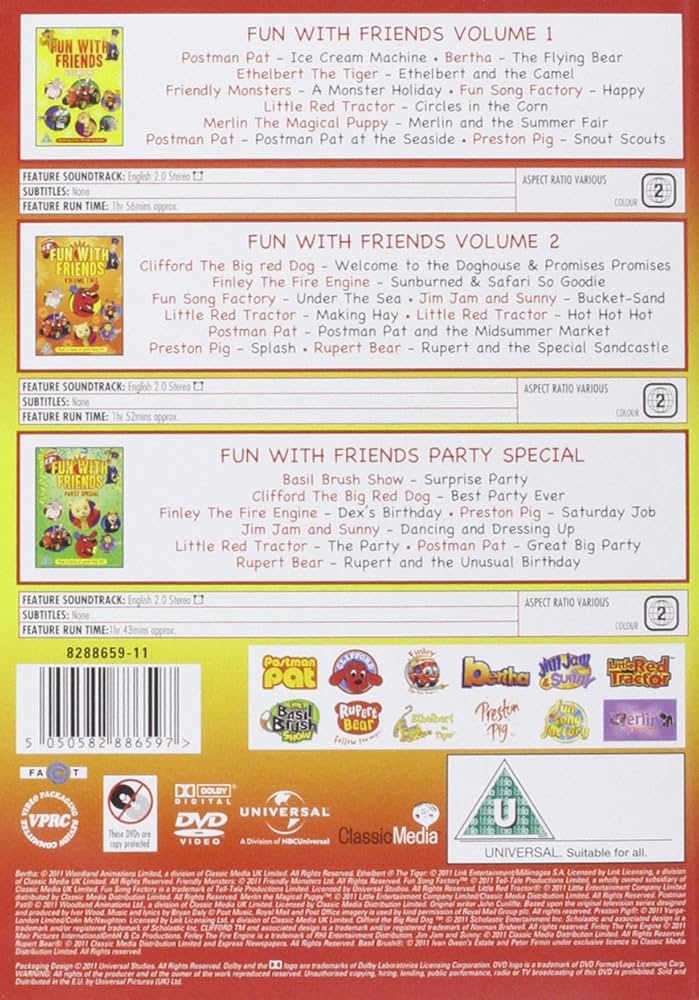 その他 Fun &amp; Friends [DVD] Fun With Friends: Volumes 1-3 [DVD]: Amazon.co.uk: DVD & Blu-ray