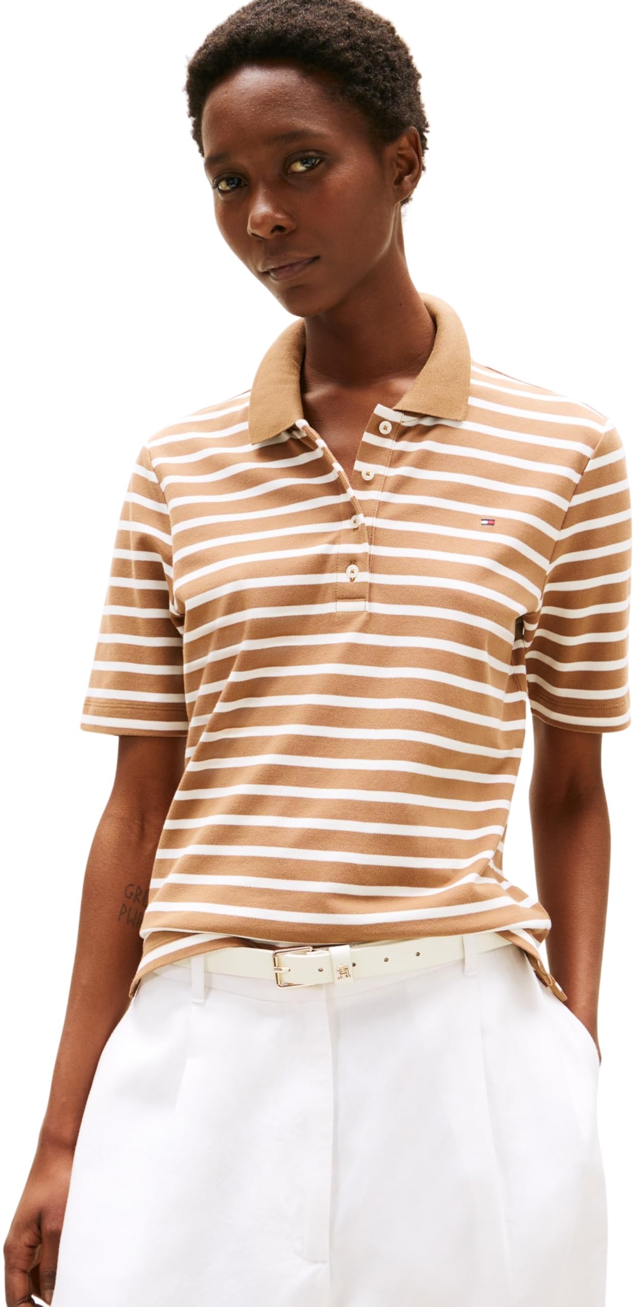 Tommy Hilfiger Damen Poloshirt Kurzarm 1985 Pique Regular Fit