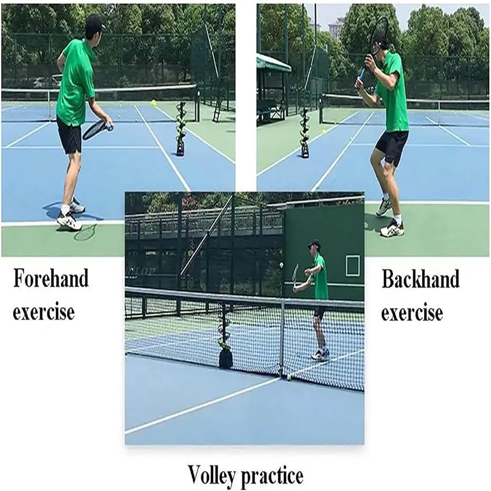Tennis Serving launcher Machine, Portable Tennis Ball Tosser with Automatic Rotation Function, Can Hold Around 30 Balls, Adjustable Launching Angle/Interval, Perfect for Kids, Beginners, Coaches