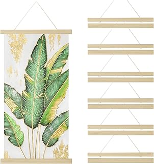 LANIAKEA 6Pack Magnetic Poster Hanger Frame 16x20 16x22 16x24 Poster Frames 16inch Light Wood Wooden Magnet Poster Frame for Photo Picture Canvas Art Print Wall Hanging